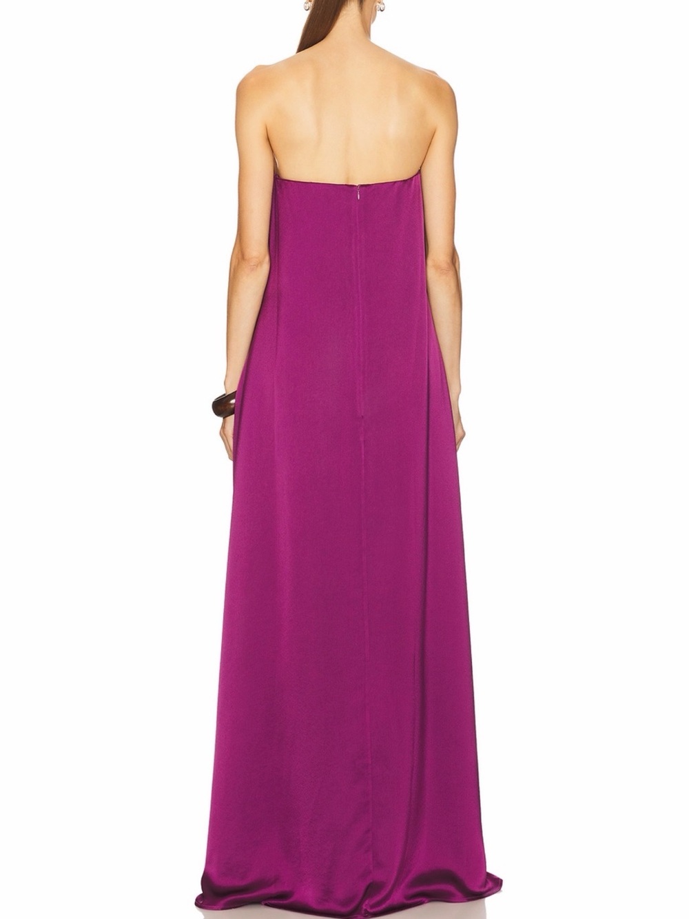 NWT Anna Quan Strapless Maxi Dress in grape - Picture 3 of 5